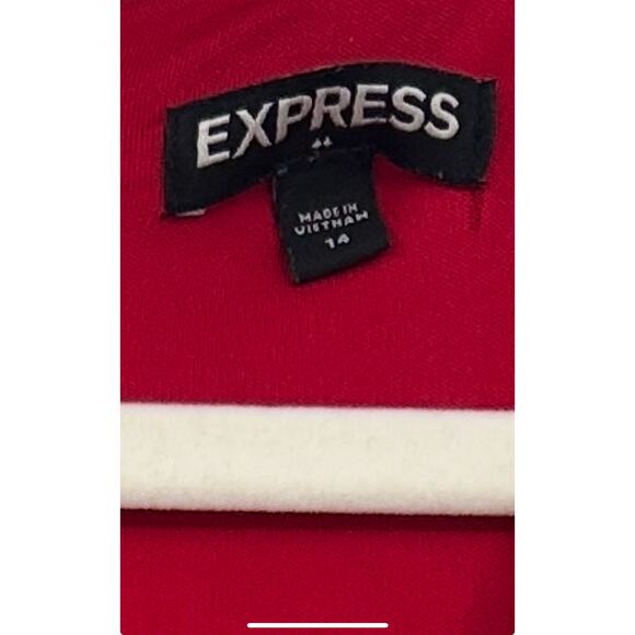 Express Womens Going Out Ponte Knit V-Neck Sleeveless Wide‎ Leg Jumpsuit Size 14 - Picture 7 of 8